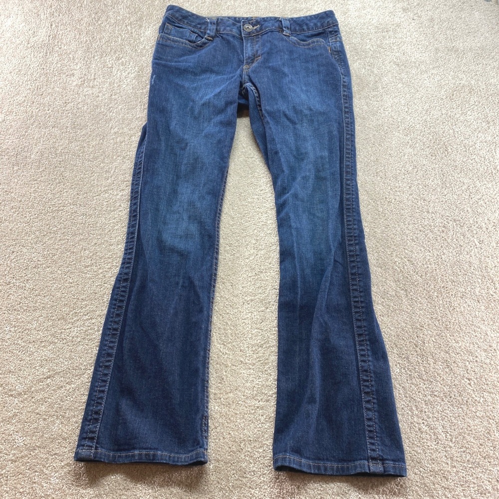 Calvin Klein Jeans Lean Bootcut Womens Size 8 Blue Dark Wash Denim Stretch
